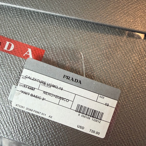 Prada Black and Red Sock Sneakers - Picture 6 of 8